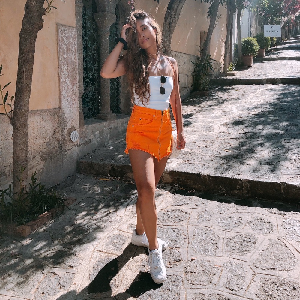 LF denim skirt